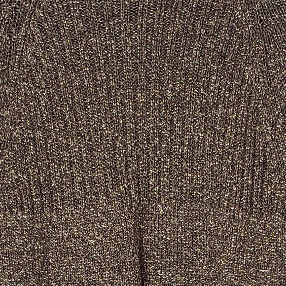 Chico's Brown Shimmer Waterfall Front Cardigan Sweater - Picture 4 of 9